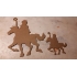 MDF 227 MDF Sinterklaas (20 cm)op paard  met 2 pieten (set)