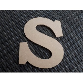 Alfabet letters (chocoladeletter) 6 mm MDF / 20 cm