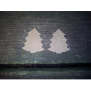 MD13 MDF Mini Kerstboom ca. 3 a 4 cm