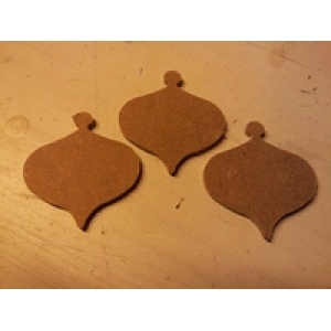 MD15 MDF Mini kerstbal 2 ca. 3 a 4 cm