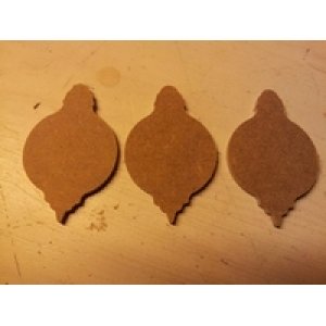 MD16 MDF Mini kerstbal 3 ca. 3 a 4 cm