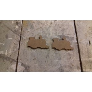 MD22 MDF Mini treintje / locomotief ca. 3 a 4 cm