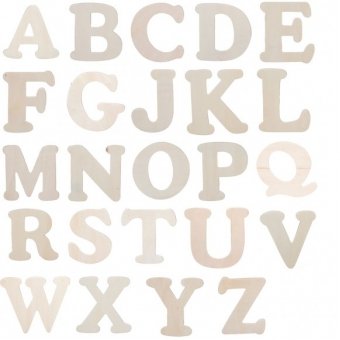 ALF1. MDF Alfabet 10 cm hoog. 3 mm dik