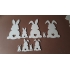 MDF Paas haasjes 3 stuks Mini